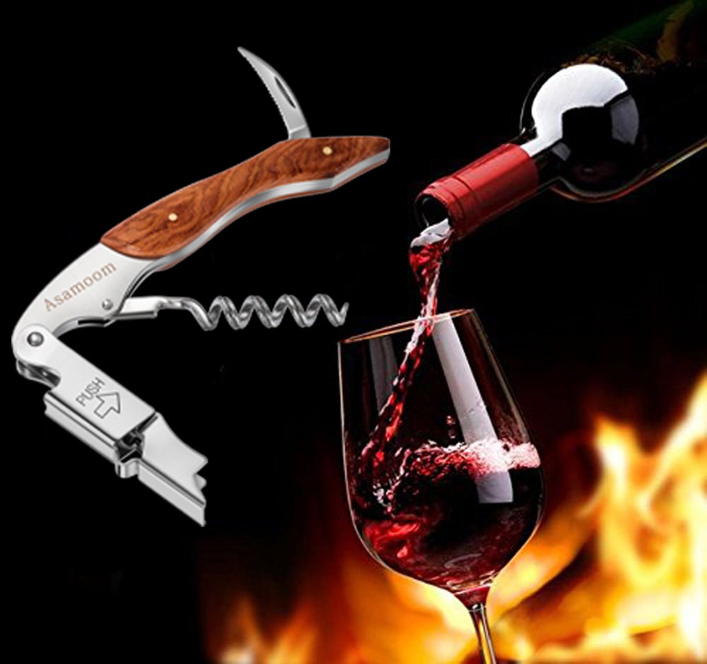 ASAMOOM ソムリエナイフ ワインオープナー 専用収納ケース付き Amazon | ASAMOOM ソムリエナイフ ワインオープナー 専用収納